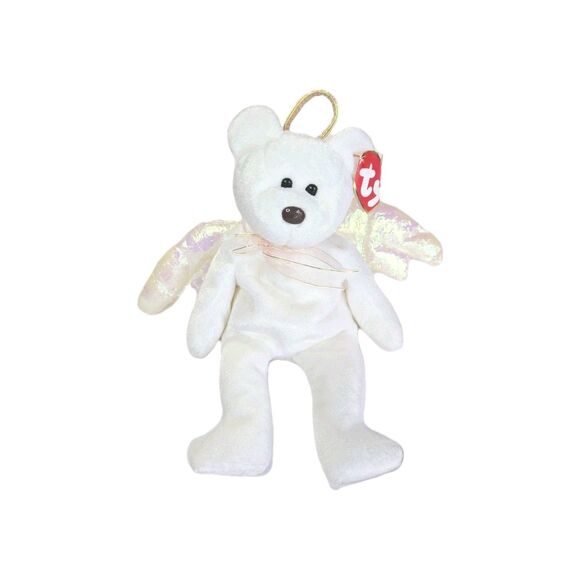 Beanie Baby TY Retired “Halo” the Angel Bear – Rare 1998 Brown Nose - Picture 2 of 13